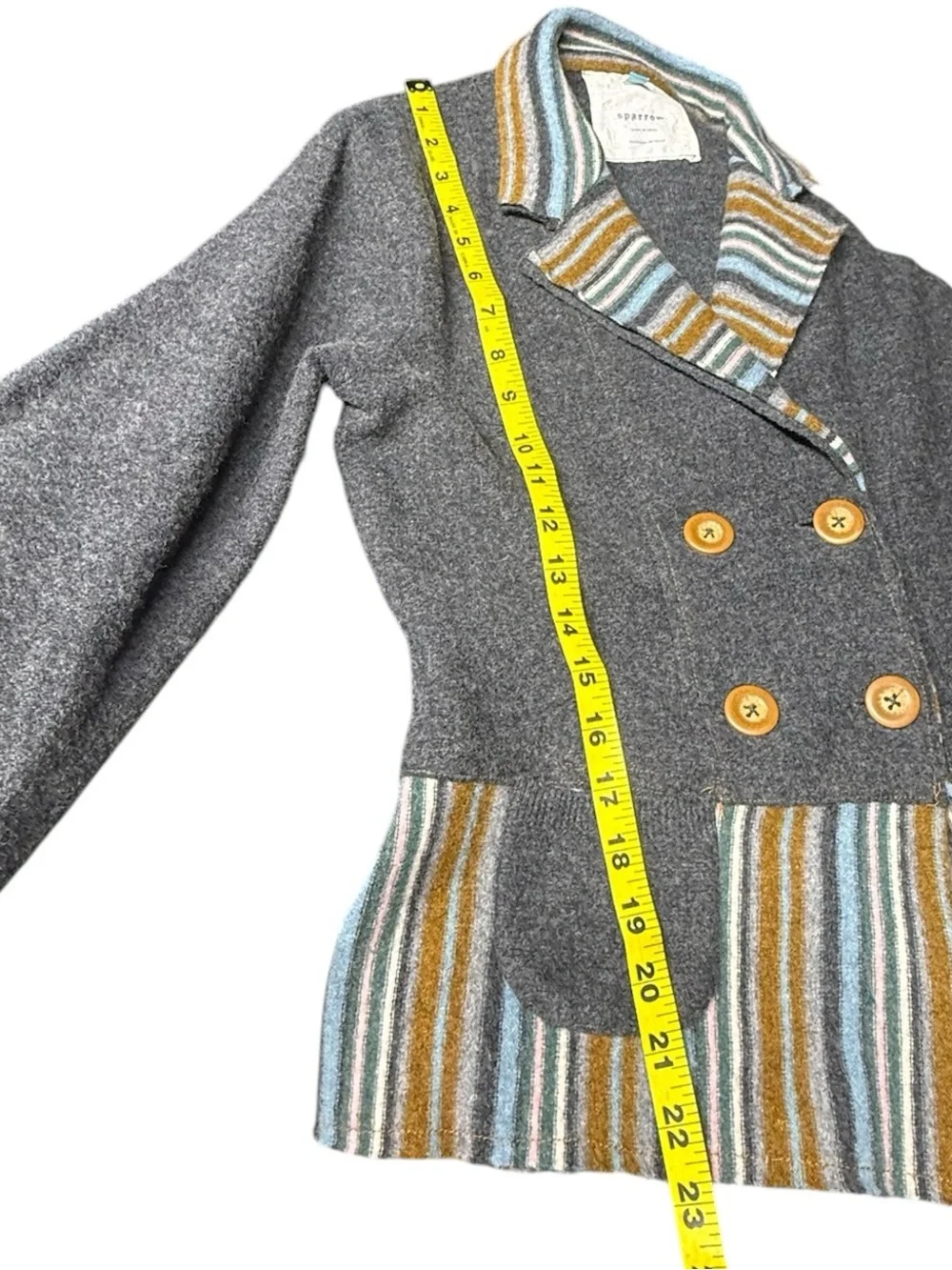 Anthropologie Sparrow, 100% Wool Cardigan Sweater Blazer